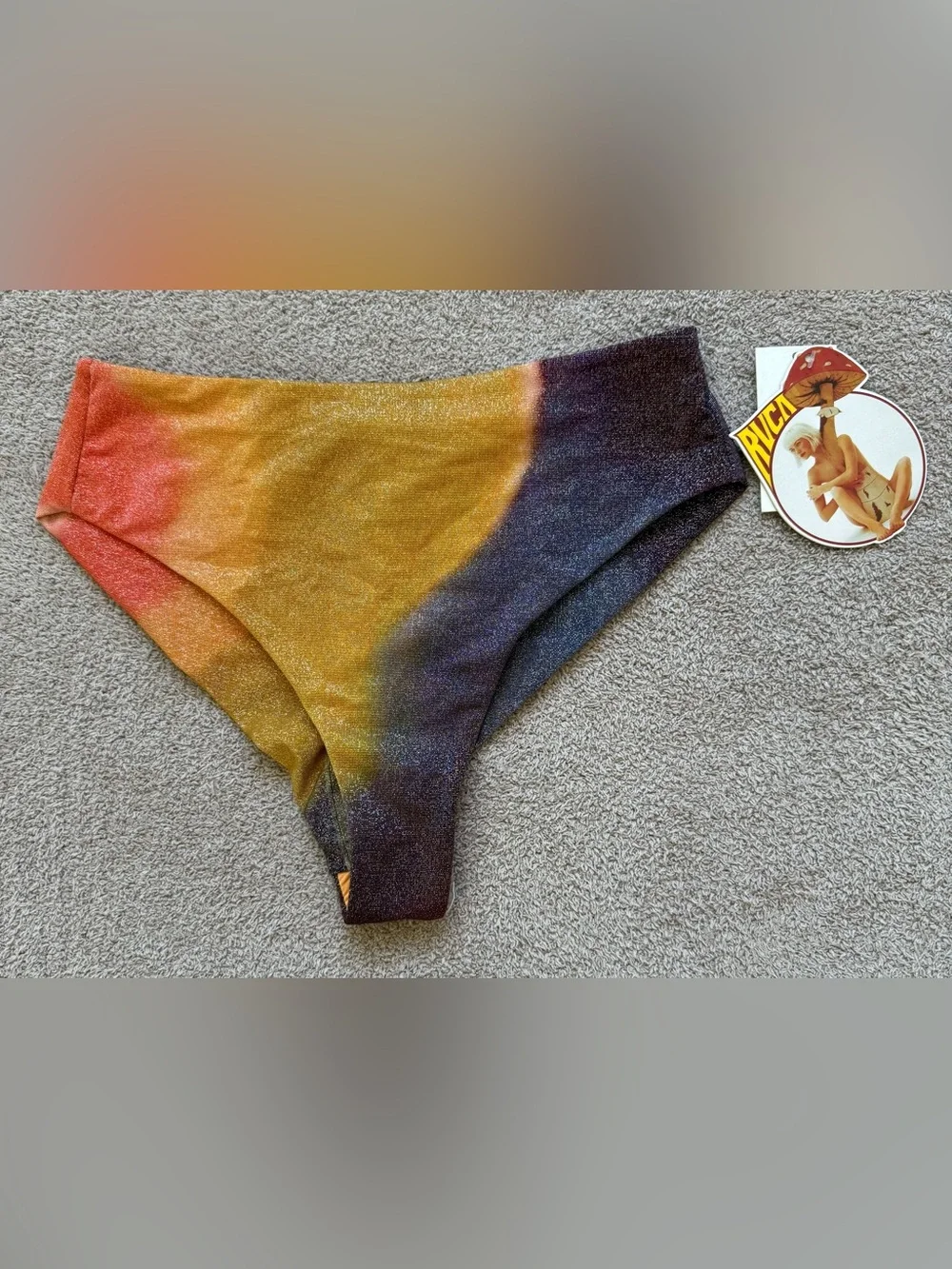 RVCA x Dana Trippe Special Edition - TRIPPY DANA HIGH RISE Bikini Bottoms